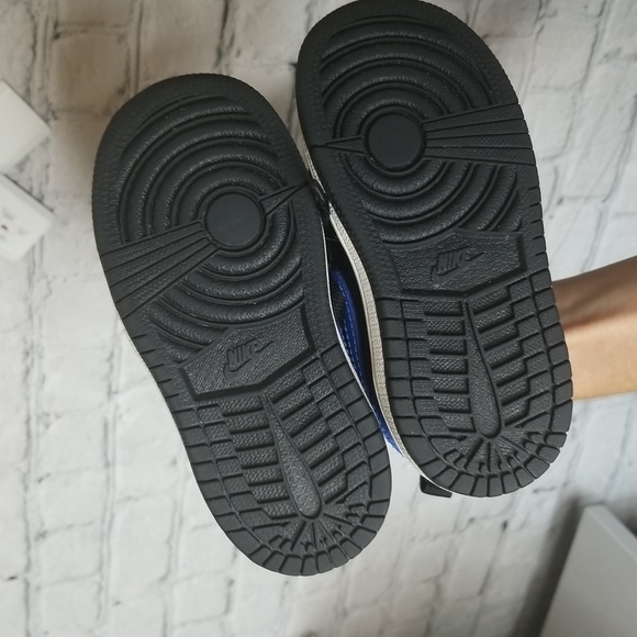 Jordan 1 Mid Hyper Paint Splatter 7C Toddler Blue Black - Picture 10 of 16